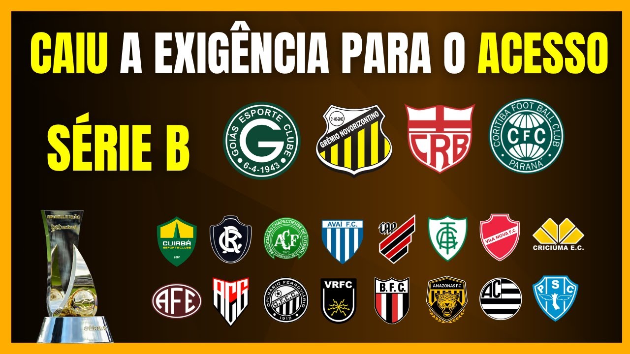 SÉRIE B | CAIU A EXIGÊNCIA PARA O ACESSO | CORITIBA OU AVAÍ, QUEM FICA ...