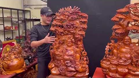 Em giới thiệu 4 tác phẩm di lặc ngồi tùng gỗ hương ta hàng kĩ cho anh chị sưu tầm - Lh: 0844.843.222