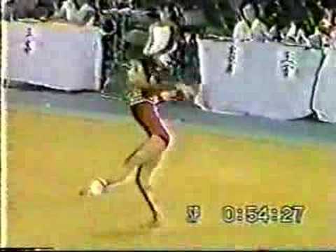 1981 Intl. Jr. Gymnastics Champs Tatiana Kim FX