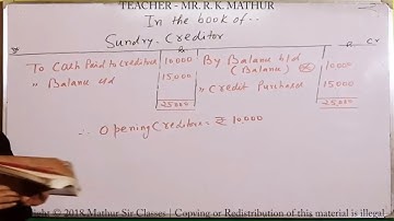 Single Entry System With Solved Problem no 19 [Statement of Affairs Method] | Mathur Sir Classes