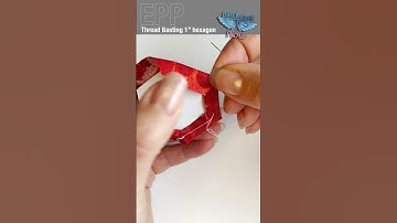 English Paper Piecing - Thread basting the 1" hexagon