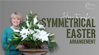 How to Create a Traditional Church Flower Arrangement for Palm Sunday 💐 DIY Design with Lilies