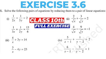 Class 10 Maths Chapter 3 Linear Equations in Two Variables Exercise 3.6