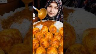 egg curry with rice eating mukbang #shortsvideo #mukbang #food