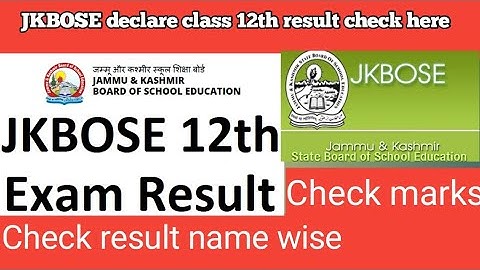 Check jkbose  class 12th result 2021 |  check name wise | Check subject wise marks |   news Fast