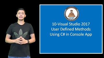 C# Tutorial 10 - User Defined Methods