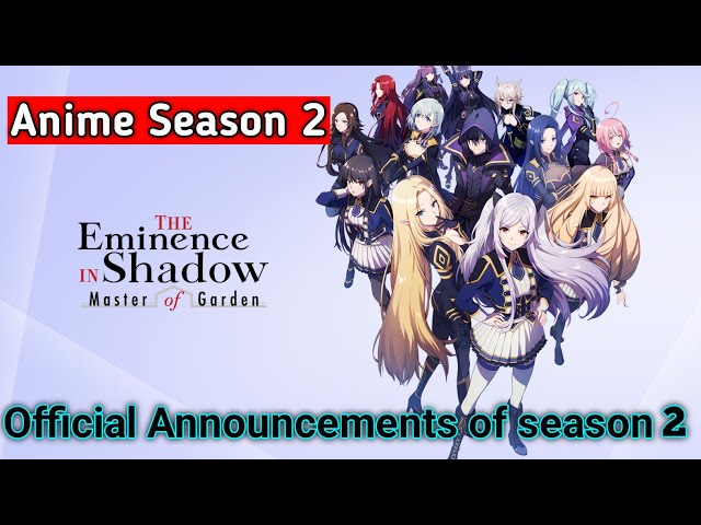 The Eminence in Shadow Season 2 Officially Announced