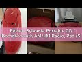 Review Sylvania Portable CD Boombox with AM/FM Radio, Red (SRCD261B-Red)