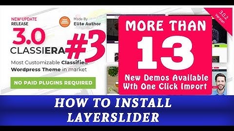 HOW TO INSTALL CLASSIERA 3.0 LAYERSLIDER #3
