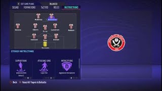 FIFA 21 Custom Tactics - Recreate 3-5-2  of Sheffield + Instructions - Replicate real system's