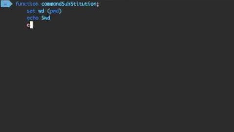 [fish shell] Command substitution
