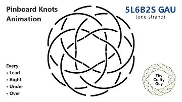 Pinboard Knots – 5L6B2S Gaucho Knot – Animated Tutorial