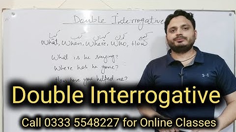 Double interrogative | By Syed Ali Raza Kazmi