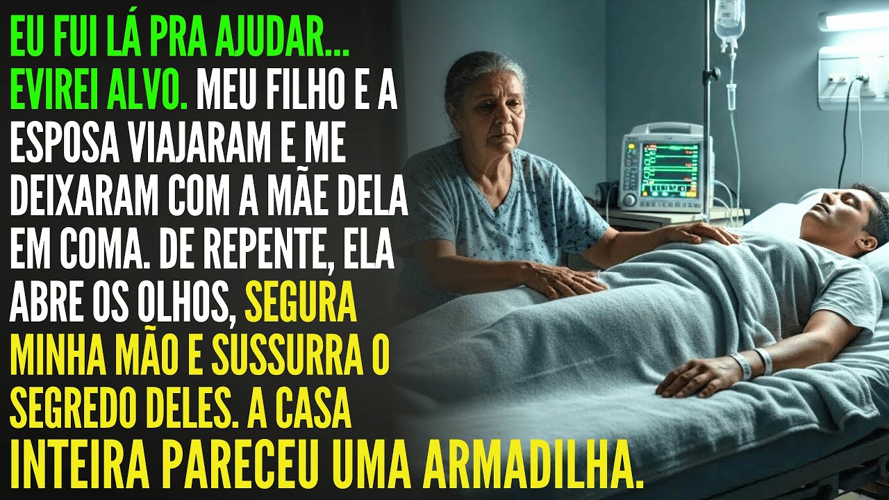 Fiquei sozinha com a “comatosa”… e ela acordou pra me avisar: “Eles vão te matar”