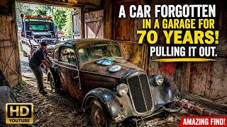 A Car Forgotten in a Garage for 70 Years! | Abandoned Classic Car Restoration & Recovery