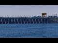 Панорама на город Волжский на плотину ГЭС на реку Волга вид со Спартановки из Волгограда