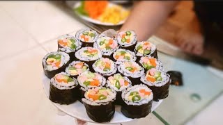 Cách làm cơm cuộn rong biển hàn quốc (Kim Bap) không cần mành tre ai cũng làm được