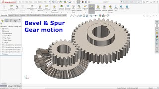 Bevel and Spur Gear Motion Study in SolidWorks