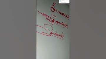Sign of the name SONAKSHI 💗 is done 👍✅ #shortsvideo #music #easysignature #calligraphy
