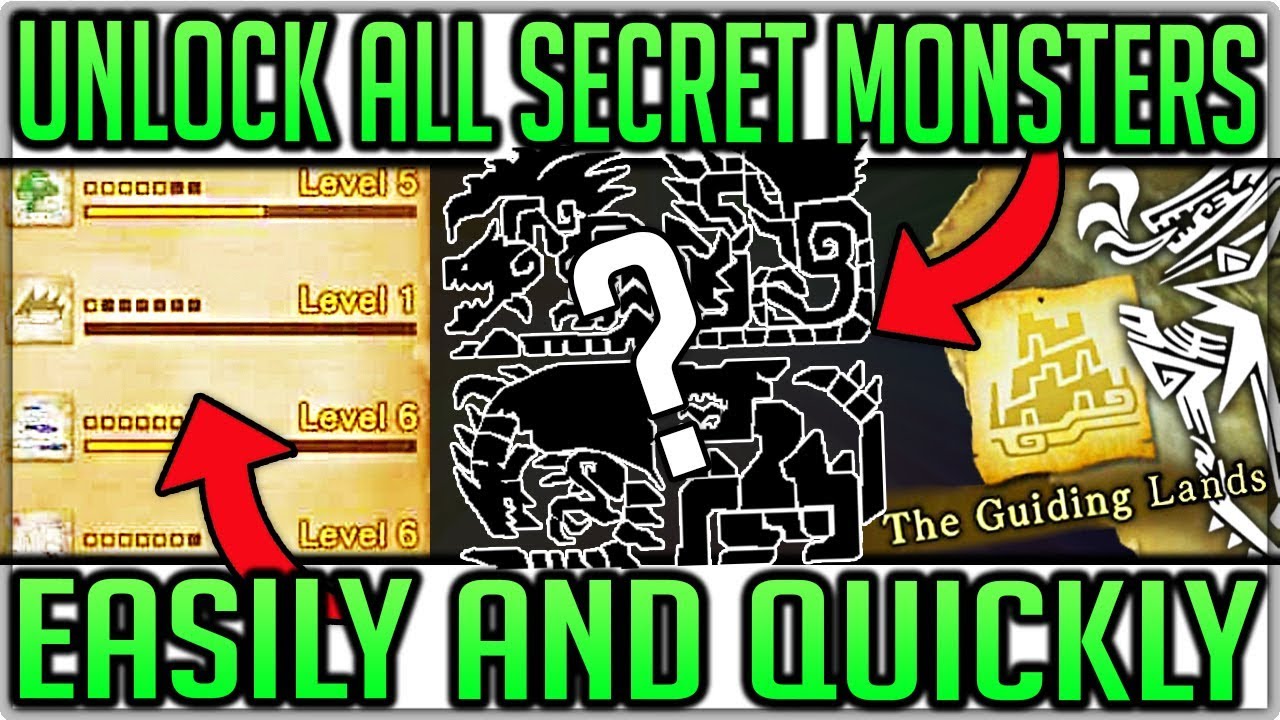 Fastest Way to Level Guiding Lands - Unlock 4 Secret Monsters Easy -  Monster Hunter World Iceborne!