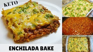 CRAVING MEXICAN FOOD? GET YOUR FIX! CHEESY KETO ENCHILADA BAKE RECIPE! | KETO FASHO