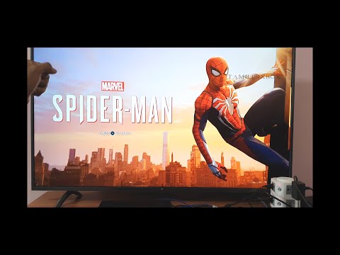 தமிழில் : PS4 PRO 4K Spiderman Game Resolution in Mi 4K TV 55 Inch