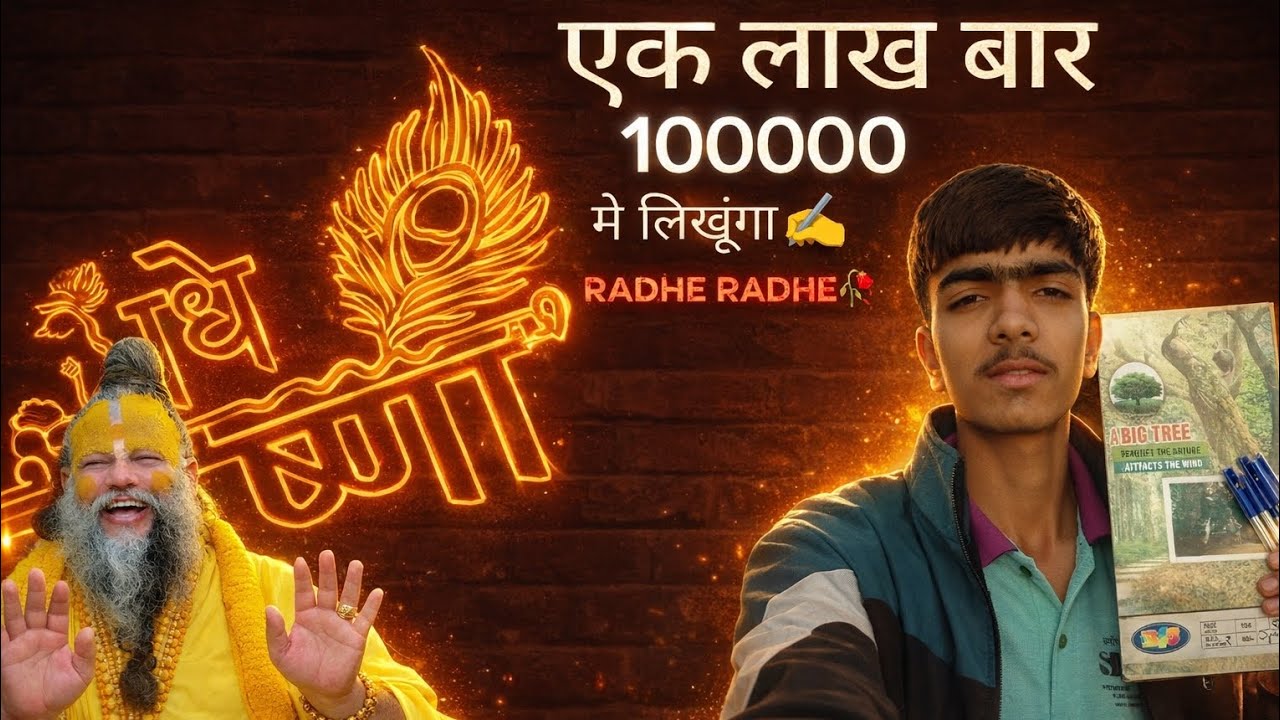 100000 बार मैं लिखूंगा राधे राधे 🥀part 1 ✅ hard chlenge sport me 🥺 