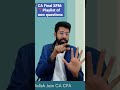 New Question by ICAI | CA Final SFM #cafinal #icai