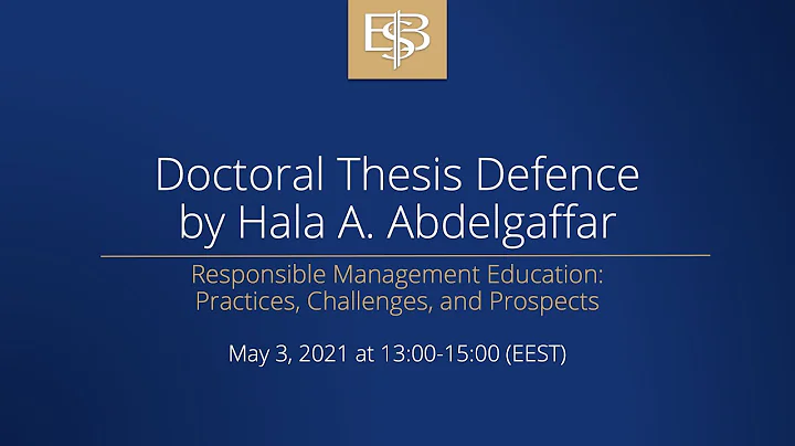 Doctoral Thesis Defence by Hala A. Abdelgaffar