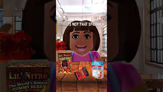 Dora tries the Spicy Gummy Bear challenge 🥵 #shorts
