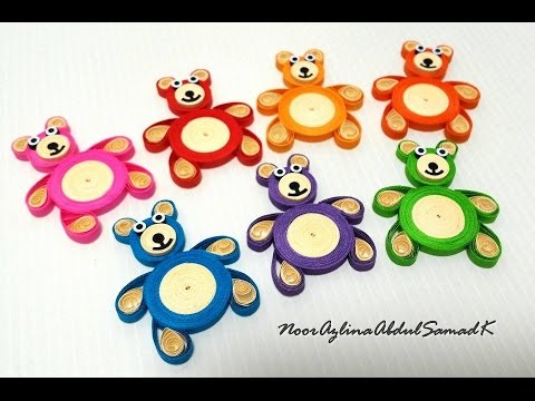 paper quilling teddy bear
