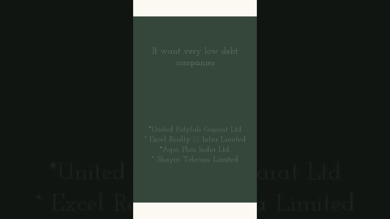 Below 50Rs Penny Stocks and low debt free companies