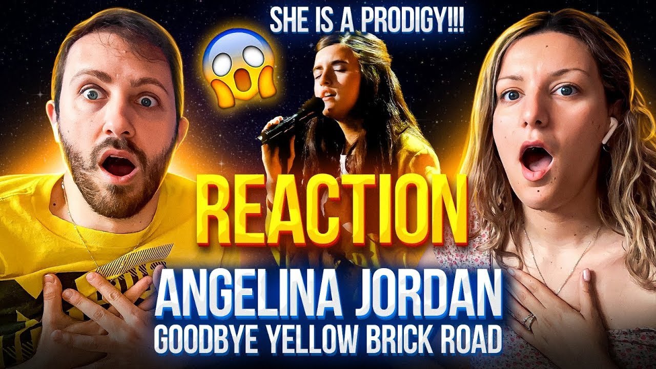 ITALIANS REACT to Angelina Jordan - Goodbye Yellow Brick Road (AGT Champions 2)