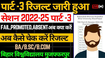 BRABU Part 3 Result 2022-25 | MSR