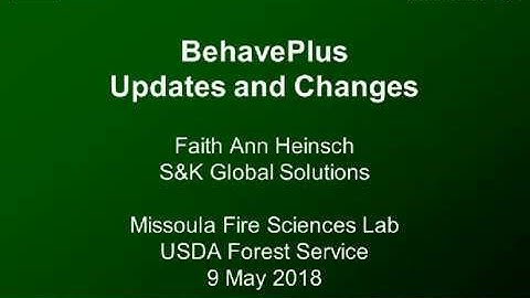 BehavePlus Updates and Changes