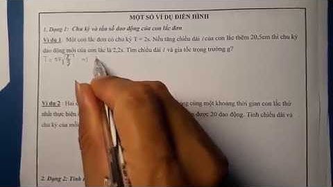 Dao động cơ || Bài tập điển hình về con lắc đơn