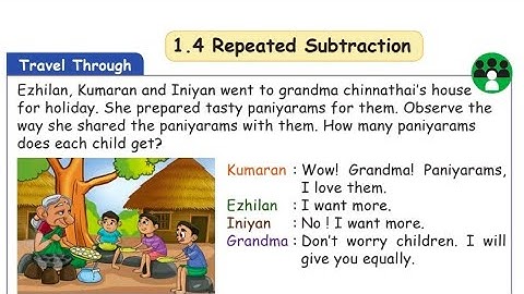 2nd std Maths - Term 3 - Unit 1 - Numbers - Repeated Subtraction