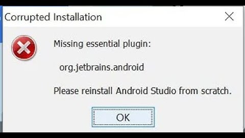 Missing essential plugin: org.jetbrains.android Android Studio