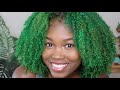 DYING MY HAIR GREEN | NATURAL HAIR