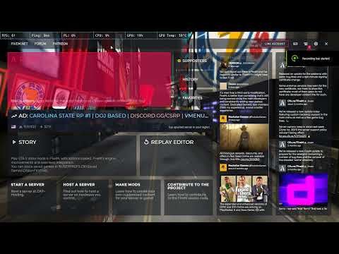 FiveM ปรับเกมให้โชว์ FPS และการแก้ CPU 100%