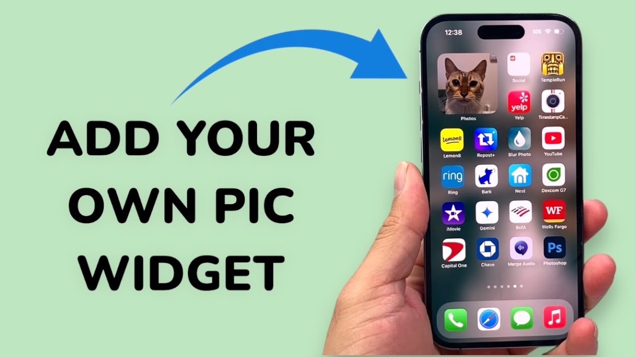 How To Add Your Own Photo iPhone Widget - YouTube
