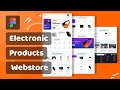 Designing a userfriendly electronic products webstore homepage in figma