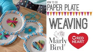 DIY Kids Craft Paper Plate Weaving and String Art