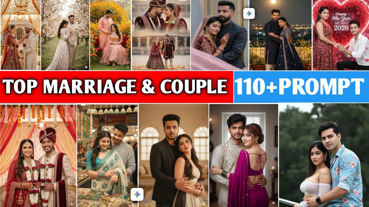 110+New Trending Marriage & Couple Prompt? How To make Google Gemini Marriage Couple Prompt 🔥