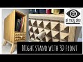 Fancy little night stand made of oak and ash with 3D drawer front, mitered edges and splines