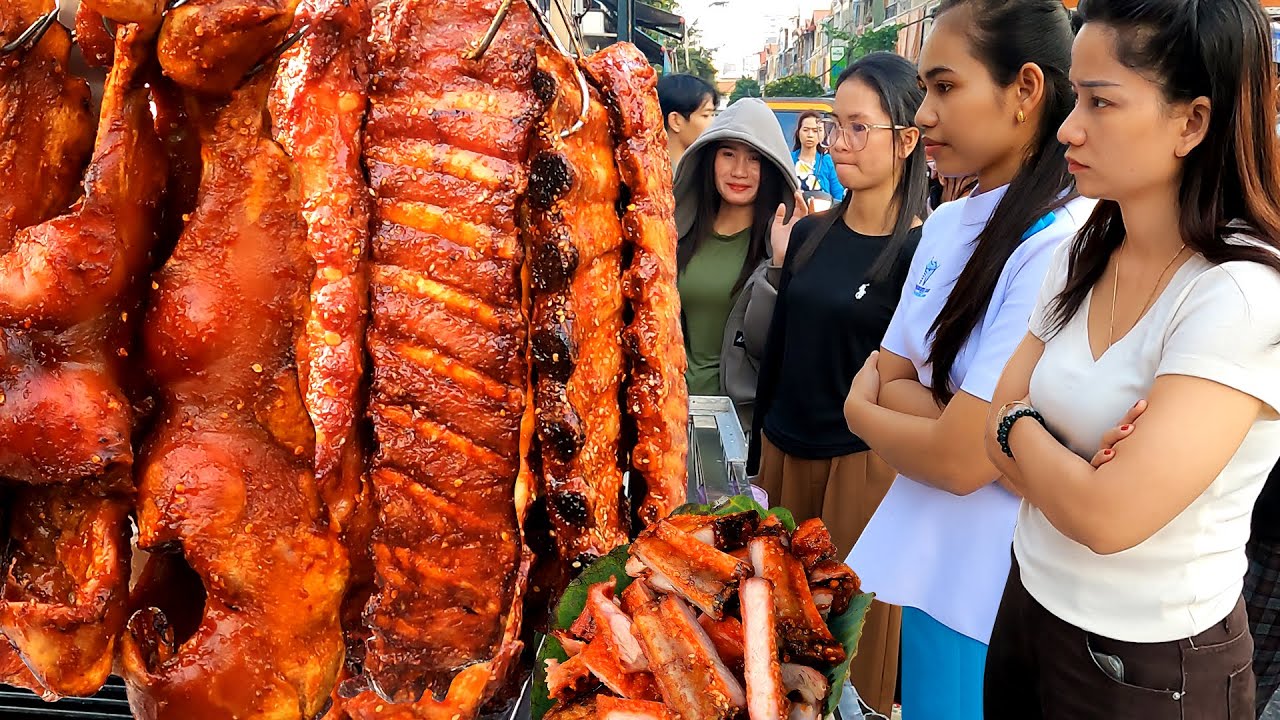 Most Extreme BBQ Duck & Pork Stall! Best Cambodian Street Food