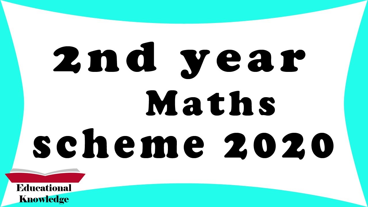 2nd year Maths paper scheme 2020 | 2nd year Maths Pairing scheme