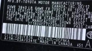 2012 Toyota Corolla LE in Bow, NH 03304 Grappone Toyota Bow Nh