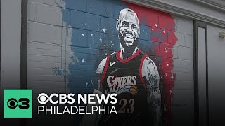 New LeBron James mural pops up in Philadelphia