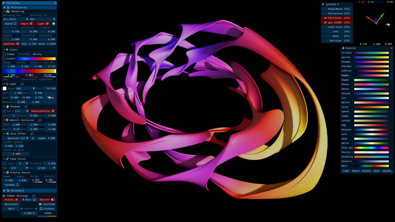 Strange Attractors GPU - Magnetic (torus) - 3D RealTime with glChAoS.P ...